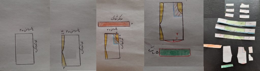 رسم الگوی پیراهن و شلوارک بچه گانه